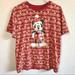 Disney Tops | Disney Parks International Mickey Mouse Christmas Unisex T-Shirt | Color: Cream/Red | Size: L