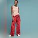 Anthropologie Pants & Jumpsuits | Ettiwa Anthropologie Red Floral Pants Trouser, Nwot | Color: Red | Size: 4