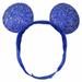 Disney Accessories | Disney Mickey Mouse Blue Sparkle Ear Headband | Color: Blue | Size: Os