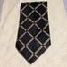 Burberry Accessories | Burberry's London Navy W Diamond Shape Design Men's Silk Neck Tie | Color: Blue | Size: 56" X 4"