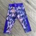 Adidas Pants & Jumpsuits | Adidas Techfit Blue/Purple Printed Capri Leggings | Color: Blue/Purple | Size: S