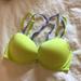 Victoria's Secret Intimates & Sleepwear | Front Close Dream Angels Push Up Bra | Color: Green/Yellow | Size: 34d