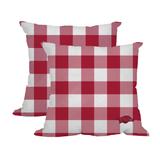 Arkansas Razorbacks 2-Pack Buffalo Check Plaid Outdoor Pillow Set