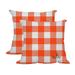 Cleveland Browns 2-Pack Buffalo Check Plaid Outdoor Pillow Set