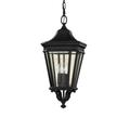 Generation Lighting Cotswold Lane 21 Inch Tall 3 Light Outdoor Hanging Lantern - OL5411BK