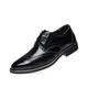 Mens Black Brogues Formal Shoes Office Derbys Genuine Leather Shoe 6.5UK for Men Classic Brogue Fashion Party Shoes