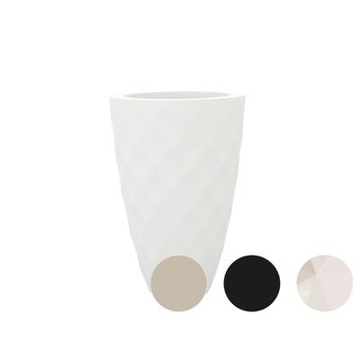 Vondom »VASO« Planter Outdoor Pflanzengefäß 14x28 cm / Black / Lackiert Hochglanz