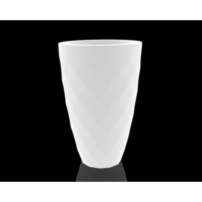 Vondom »VASO« Planter Outdoor Pflanzengefäß - LED - Beleuchtung 14x28 cm / Weiß LED