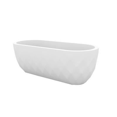 Vondom »VASO« Jardinera Outdoor Pflanzengefäß 14x33 cm / Ecru / Lackiert Hochglanz