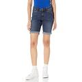 Amazon Essentials Damen Jeans-Bermudashorts, 23 cm Schrittlänge, Dunkles Jeansblau, 40-42