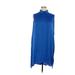 CATHERINE Catherine Malandrino Casual Dress - Shirtdress: Blue Solid Dresses - Used - Size X-Large