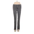 Abercrombie & Fitch Jeans - Mid/Reg Rise Skinny Leg Denim: Silver Bottoms - Women's Size 24 - Dark Wash