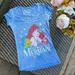 Disney Tops | Disney | Ariel Little Mermaid Tee Shirt Tshirt Studded Embellished Small | Color: Blue/Red | Size: S