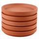 DOITOOL Serving Tray Round 5Pcs Terracotta Pot Plant Saucer Round Clay Plant Trays Flower Pot Drip Trays Succulent Planter Pot Tray for Indoor Outdoor Potted Plants Flowers 16cm Bonsai Tray