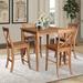 Rosecliff Heights Aleana Counter Height Solid Wood Dining Set Wood in Brown | 36 H in | Wayfair 6A7CC77489B84DFBBAE44924D87BAA11