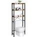 17 Stories 25" W x 65" H x 10" D Free-Standing Over-the-Toilet Storage Metal in Brown | 65 H x 25 W x 10 D in | Wayfair