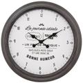 Horloge Citation - noir & blanc D60 cm Atmosphera créateur d'intérieur - Noir