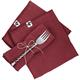 1001kdo - 3 Serviettes de table en gaze de coton Rouge