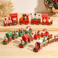 Ornement de train en bois pour la décoration de la maison père Noël cadeaux de Noël décor de