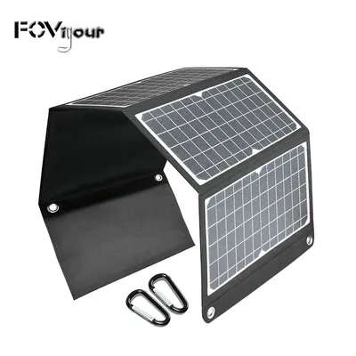Fovivour – panneau solaire pliable 30W avec 3 ports USB Support QC 3.0 chargeur solaire Portable