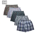 Lot de 5 sous-vêtements pour hommes Boxers Shorts amples culottes en coton doux grandes flèches