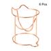 Air Plant Stand Holder, 6 Pcs Cat Shape Metal Air Plant Pot Container - Rose Gold