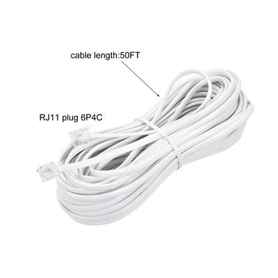 Phone Extension Cord Telephone Cable Phone Line Cord RJ11 6P4C Plugs