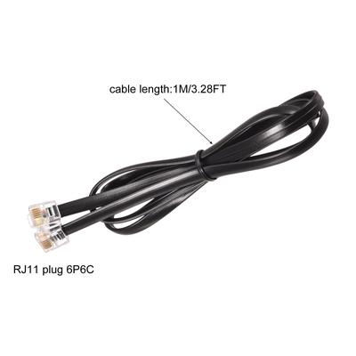 Phone Extension Cord Telephone Cable Phone Line Cord RJ11 6P6C Plugs