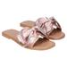 Women's Cuce New York Giants Tan Bow Sandals