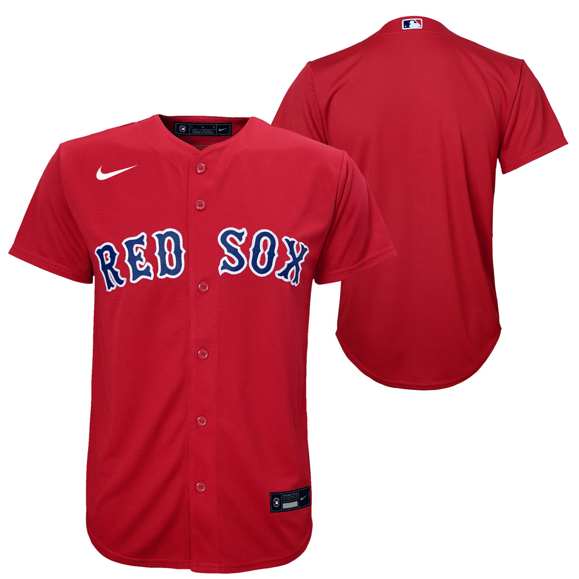 Boston Red Sox Nike Official Replica Alternate Jersey - Scarlett - Youth Image