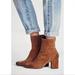 Free People Shoes | Free People Cecile Brown Suede Chunky Ankle Boots | Color: Brown | Size: 8.5