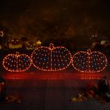 Mr. Halloween 3 Piece LED Pumpkin Set Metal | 28.5 H x 89 W x 8 D in | Wayfair 99972