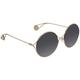 Gucci Accessories | Gucci 60mm Round Gradient Lens Metal Frame Sunglasses | Color: Gold | Size: Os