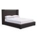 Tandem Arbor Roxborough Shelter Upholstered Bed Genuine Leather in Gray | 52 H x 87.5 W x 92.5 D in | Wayfair 110-11-KNG-15-ST-LE-GH-WE