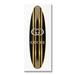 Stupell Industries Sleek Stripes Glam Designer Fashion Surfboard by Madeline Blake - Graphic Art Canvas in Black | 10 H x 10 W x 1.5 D in | Wayfair