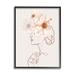 Stupell Industries Delicate Pink Flower Blossoms Woman Line Drawing by Ros Ruseva - Graphic Art Wood in Brown | 1.5 D in | Wayfair am-041_fr_16x20