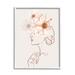 Stupell Industries Delicate Pink Flower Blossoms Woman Line Drawing by Ros Ruseva - Graphic Art Wood in Brown | 1.5 D in | Wayfair am-041_wfr_24x30