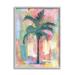 Stupell Industries Tropical Palm Tree Abstract Yellow Collage Oversized Black Framed Giclee Texturized Art By Kristen Dew in Pink | Wayfair