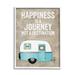 Stupell Industries Happiness Is A Journey Inspirational Adventure Quote - Print Wood in Brown | 20 H x 16 W x 1.5 D in | Wayfair am-493_wfr_16x20