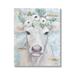 Stupell Industries Country Cattle Cow Flower Crown Brushstrokes by Mackenzie Kissell - Painting Canvas in White | 48 H x 36 W x 1.5 D in | Wayfair