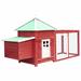 Tucker Murphy Pet™ Chicken Coop & Run Hen House w/ Nesting Box Chicken Pen Solid Wood Solid Wood in Brown | 40.2 H x 28.3 W x 74.8 D in | Wayfair