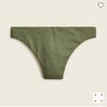 J. Crew Swim | 3/$28 J. Crew | Textured High Waisted Cheeky Bikini Bottom | Green | Color: Green | Size: L