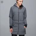 Lululemon Athletica Jackets & Coats | Lululemon Long And Short Of It Jacket Coat Sz 4 | Color: Black/Gray | Size: 4
