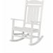 August Grove® Dreier All-Weather Pineapple Cay Porch Rocker Outdoor Chair in Gray/White | 42.5 H x 26.25 W x 33.75 D in | Wayfair