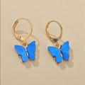 Urban Outfitters Jewelry | 3/$30 Butterfly Earrings | Color: Blue/Gold | Size: Os