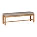 Summer Classics Club Picnic Outdoor Bench Wood/Natural Hardwoods in Brown/White | 15.75 H x 59 W x 16 D in | Wayfair 28544+C6486101N