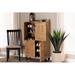 Red Barrel Studio® Acadia 18 Pair Shoe Storage Cabinet Manufactured Wood in Black/Brown | 48.2 H x 30 W x 13.1 D in | Wayfair