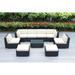 Latitude Run® 8 - Person Wicker Seating Group w/ Cushions - No Assembly Synthetic Wicker/All - Weather Wicker/Wicker/Rattan in Black | Outdoor Furniture | Wayfair