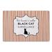 Black 18 x 27 x 1 in Kitchen Mat - East Urban Home Under Black Cat Survelliance Kitchen Mat Synthetics | 18 H x 27 W x 1 D in | Wayfair