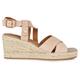 Geox Women's D Panarea Espadrille Wedge Sandal, Nude, 6 UK